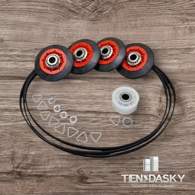 Kit Secadora Whirlpool Polea Tensora Soporte Correa 4392067