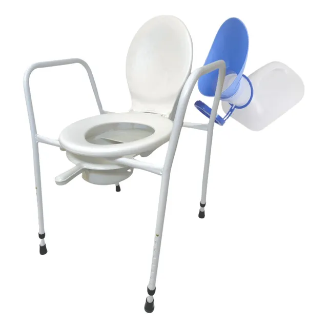 Inodoro Portátil Hierro Altura Regula Chata + Orinal Unisex