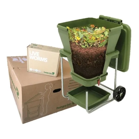 Vermicompostera Hungry Bin + Lombrices 