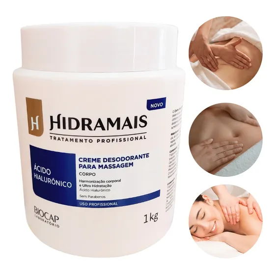 Creme Massagem Corporal Relaxante Acido Hialuronico Top Spa