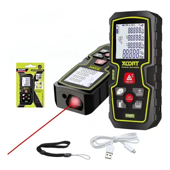 Medidor Distancia Láser 60 Metros Recargable Xcort 607-1060