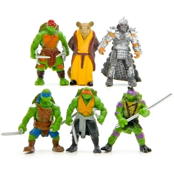 Tortugas Ninja Set Mini Figuras Juguetes Personaje Muñecos 