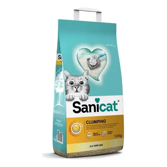 Arena Para Gato Aglomerante Sin Aroma Sanicat 5kg