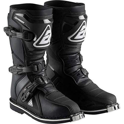 Botas De Motocross Ar1 Para Niños, Negras, Talla 1, 1 Par.