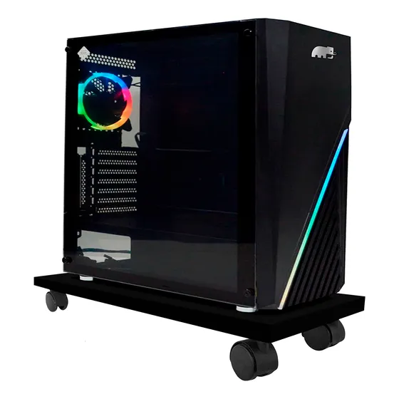 Carro Soporte Para Cpu Computadora Ruedas Melamina Oficina