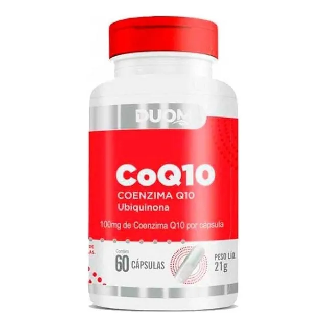 Coenzima Q10 100mg Por Cápsula Coq10 60 Cápsulas - Duom Sabor Sem sabor