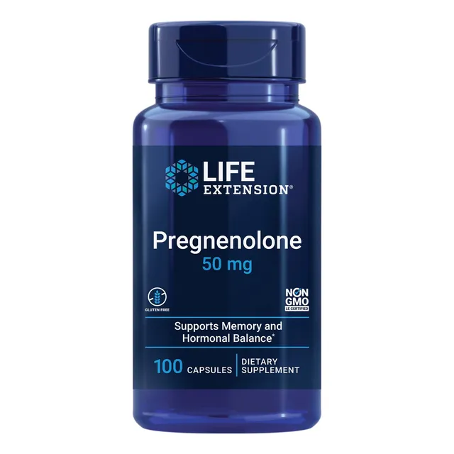 Pregnolona 50mg 100 Caps Life Extension Importado Original!