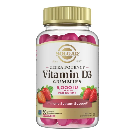 Gomitas De Vitamina D3 Solgar De 5000 Ui De Ultra Potencia P