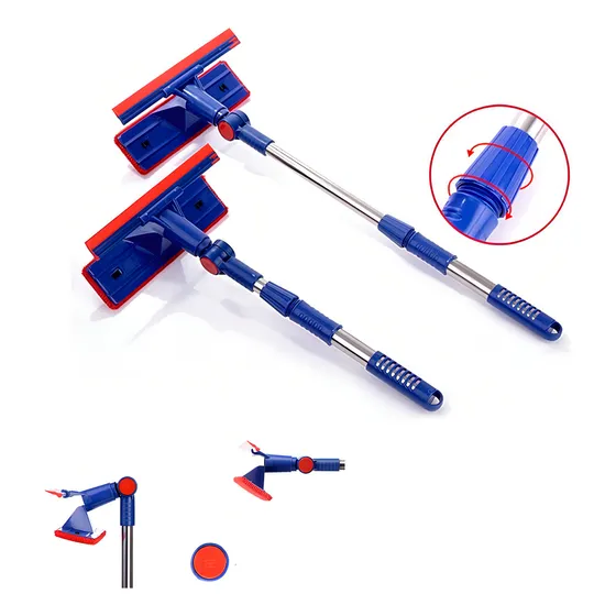 Rodo Multiuso Limpa Vidro Vidraça Janela 2x1 Espelho Vitrô Cor Azul E Vermelho
