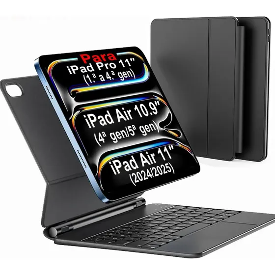 Funda Teclado Vanwin T89S-Magic Keyboard iPad Pro\u002FAir 11 Bluetooth USB 64 Teclas | Cuotas sin interés