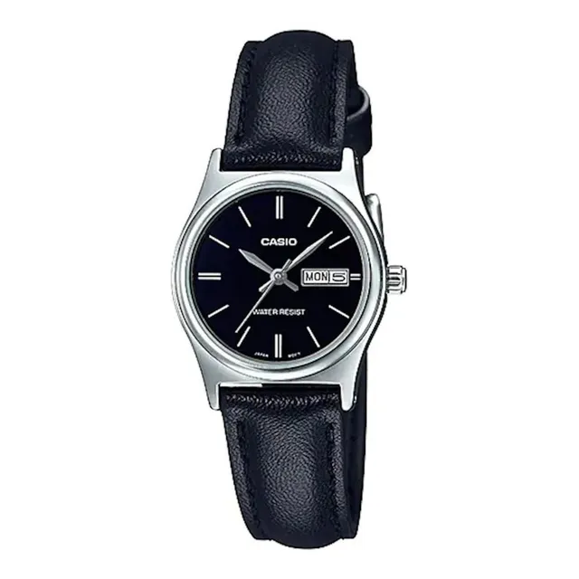 Reloj - Casio - Ltp-v006l-1b2udf Color de la correa Negro Color del bisel Plateado Color del fondo Negro