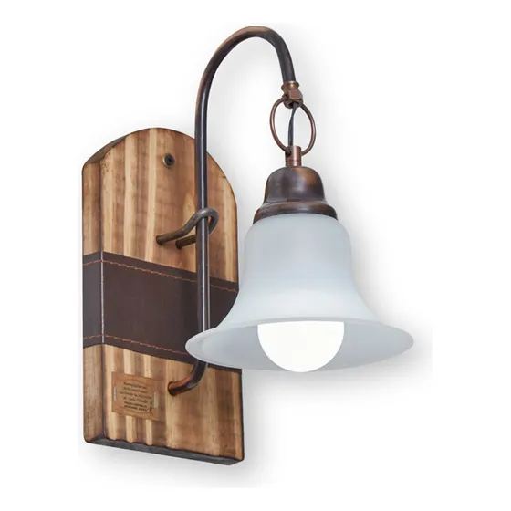 Apliques De Pared  En Madera X 1 Tulipa, Diseños Rusticos 