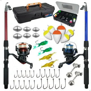 Pescamping Kit Pesca Completo 2 Varas Fibra De Vidro E 2 Molinetes Leve Com Linha Estojo E Maleta Com AcessĂłrios Pescamping Kit Pesca Completo 2 Varas Fibra De Vidro E 2 Molinetes Leve Com Linha Estojo E Maleta Com AcessĂłrios