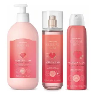 Combo Cuide-se Bem Acerola E Vai: Loção + Splash + Aerossol