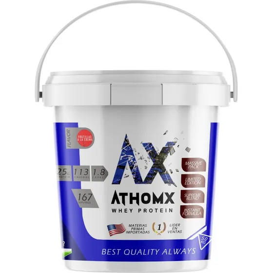 Whey Protein Sabores 5kg Balde Athomx Calidad Suero De Leche