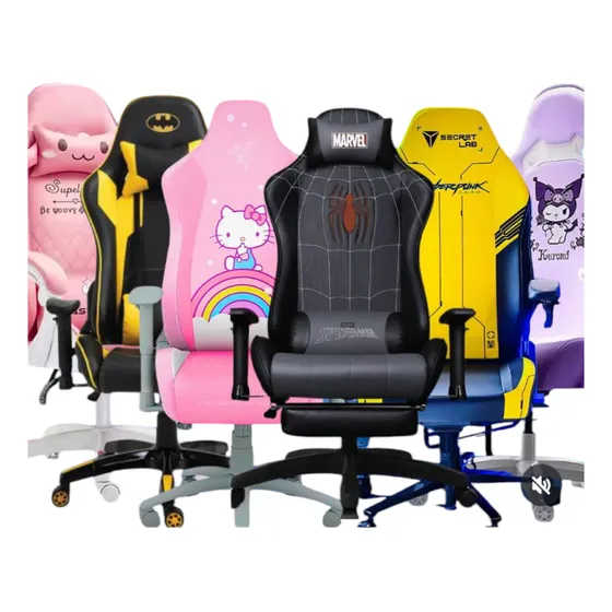 Silla Ergonómica Gamer, Kuromi, Spiderman, Marvel, Rosada