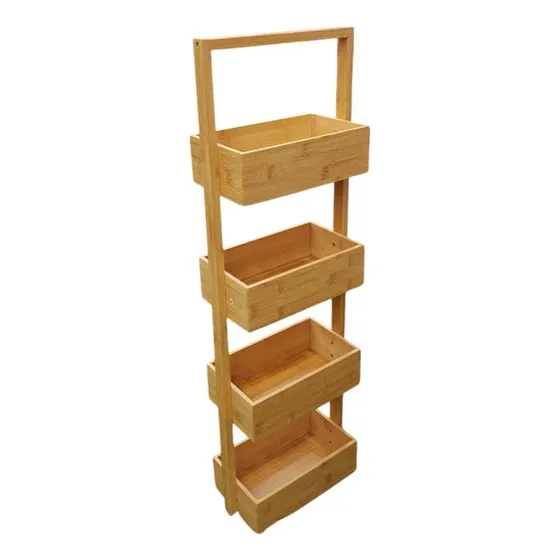 Organizador En Bambú Mueble 25anx15prx88al Repisa 4 Niveles