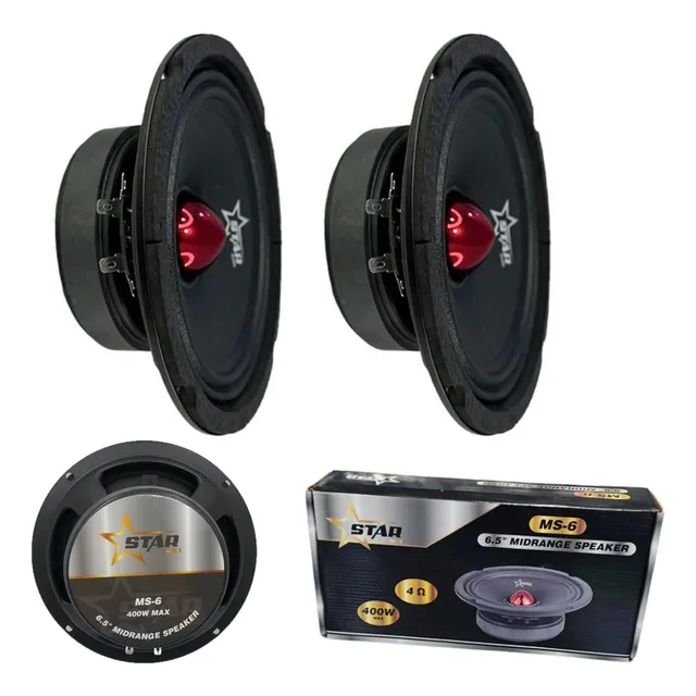 Medios Star Audio 6.5 Pulgadas 400w Ms-6  4 Ohm Original Ccs