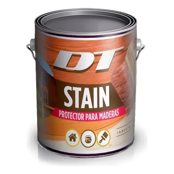 Protector De Madera - Dt Stain - 18 Lt Ext Int Colores Color Caoba