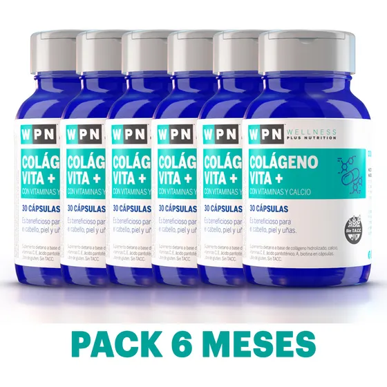Wpn Vita Colágeno y Vitaminas y Calcio Pack 6unidades 30 Cápsulas