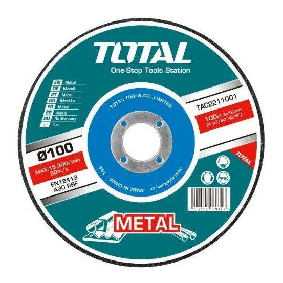 Disco Abrasivo De Corte Metal 16  Total - Ynter Industrial
