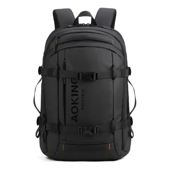 Mochila Urbana hombre mujer impermeable Notebook Estudiantes Aoking Sn2671 Color Negro