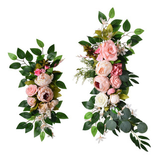 Faixa De Flores De Mesa Decorativa Com Arranjo De Flores De Faixa De Flores De Mesa Decorativa Com Arranjo De Flores De