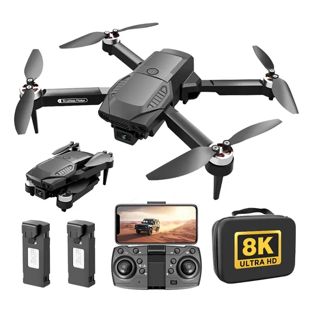 Mini Drone Control Remoto F198 Con Cámara 8k Hd Con Baterías Negro Axnen