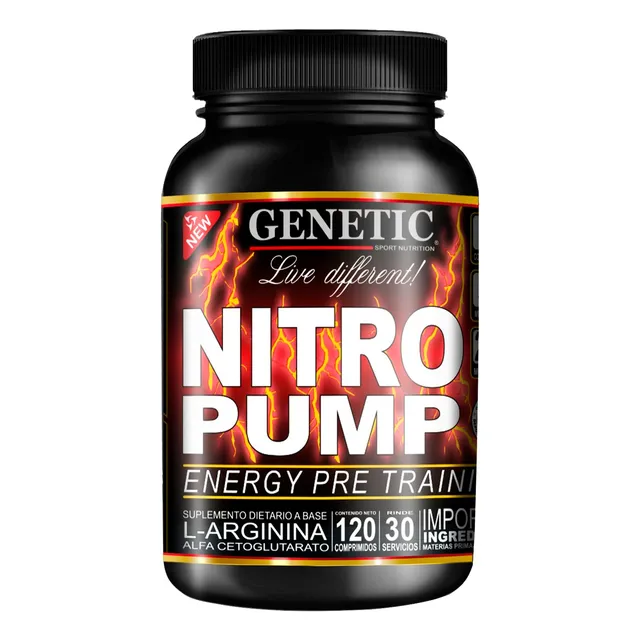 Arginina Óxido Nítrico Eleva Testo Libido Nitro Pump Genetic