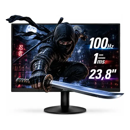 Monitor Aoc 23,8 Gaming Led Full Hd 100hz 1ms Vesa 24b30hm2 Preto 127/220v