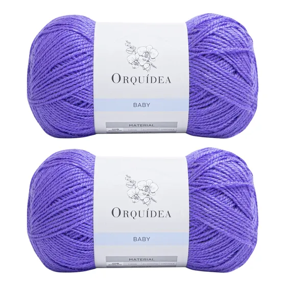 Pack 2 Lanas Bebé Orquídea Baby 100grs