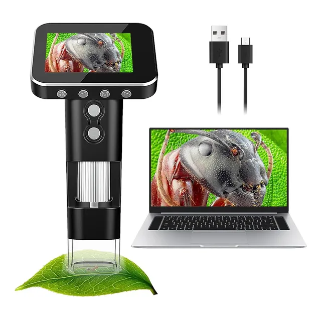 Microscopio Para Niños Winwend Con Pantalla Lcd De 2,4 , Mic