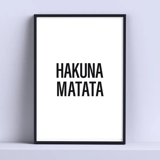 Cuadro Decorativo Hakuna Matata 30x40cm List P Colgar