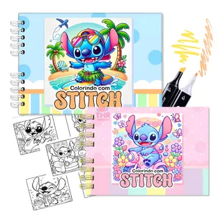 Livro De Colorir Stitch Estilo Bobbie Goods 50 Desenhos Capa Dura Folha Acetato Anti Stress Pintar Livro De Colorir Stitch Estilo Bobbie Goods 50 Desenhos Capa Dura Folha Acetato Anti Stress Pintar