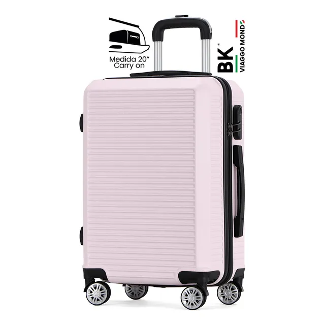 Maleta De Viaje Rígida Carry On De Mano Cabina Modelo Flamingo 20 Pulgadas 10 Kg Con Candado Seguridad Viaggo Mondo