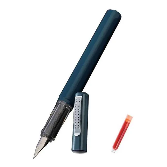 Pluma Fuente Para Escribir, Mxlub-013, 1pza, 0.38mm, 4mm, Az Tinta Naranja Exterior Azul