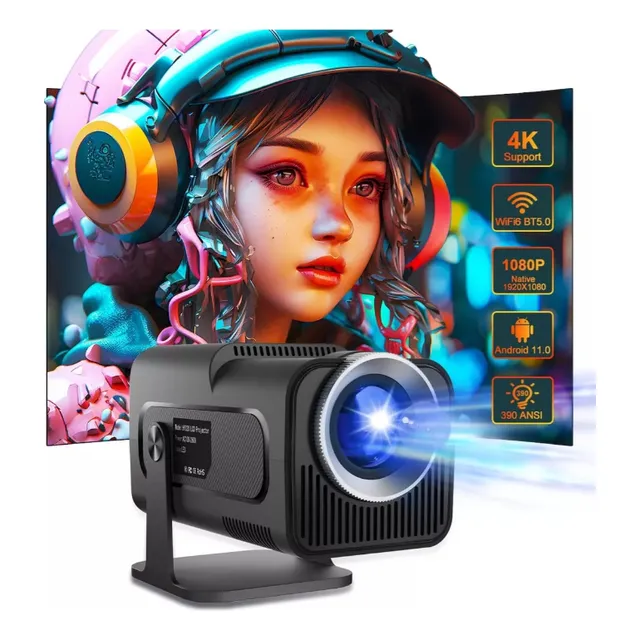 Proyector 8k Portátil Profesional Android Hy320 Pro Pantalla