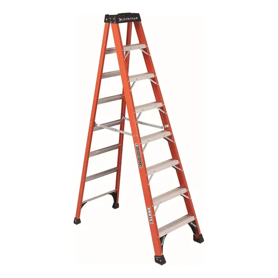 Escalera De Fibra De Vidrio De 8 Pies, Naranja