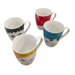 Taza De Porcelana Con Colores Mayor Y Detal 