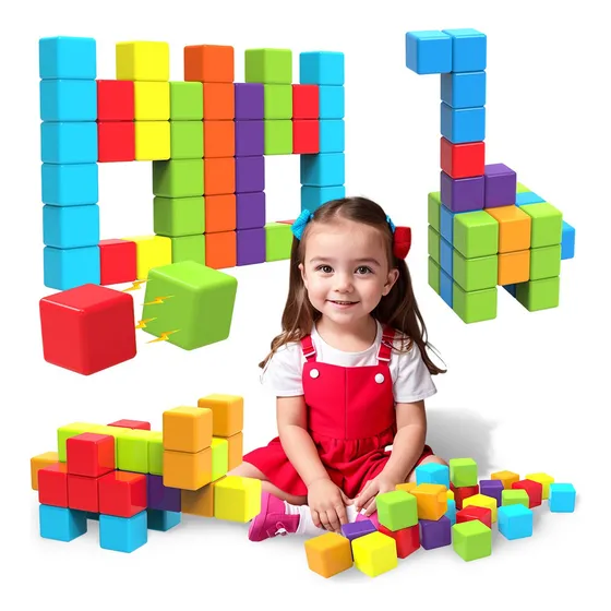 Bloques Construcción Magnéticos Juguete Niños Imán 24 Piezas