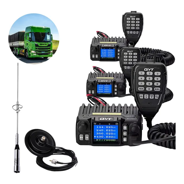 Kit 3 Rádios Móveis Kt-7900d 25w Vhf Uhf + Antena Promoção