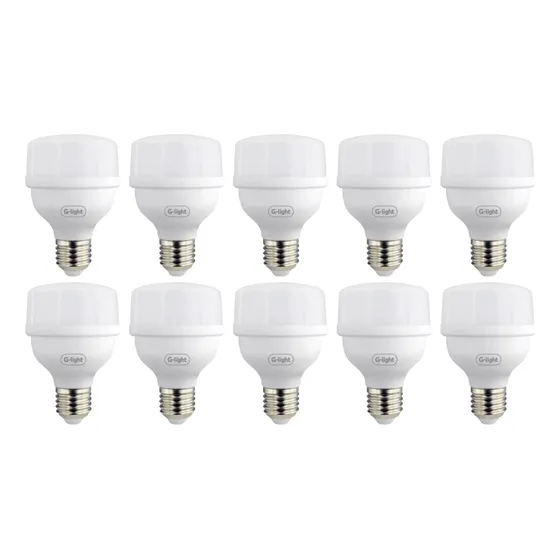 Kit 10 Lâmpada Dimerizável Ip65 12w 6500k - G-light - 220v