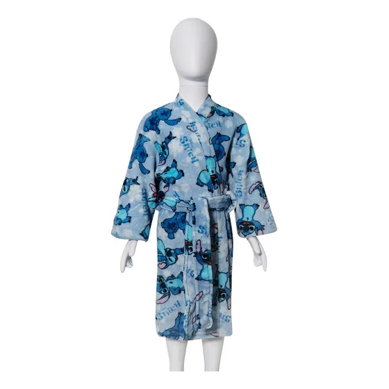 Bata De Cama Infantil Microfibra Stitch Talle P Al G