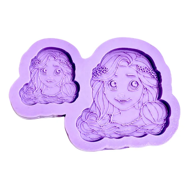 F1698 Molde De Silicone Rapunzel Confeitaria Biscuit