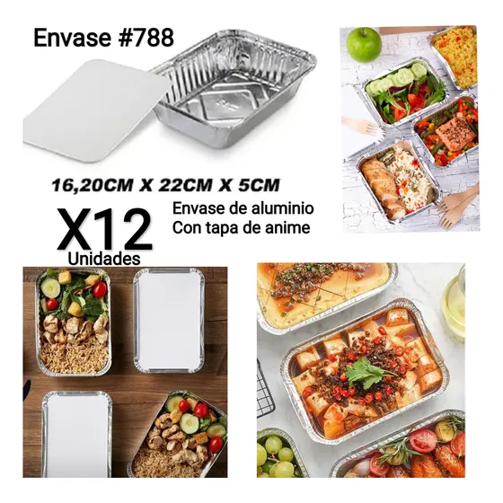 Envase Bandeja De Aluminio Tapa De Anime 788 (12 Unidades)