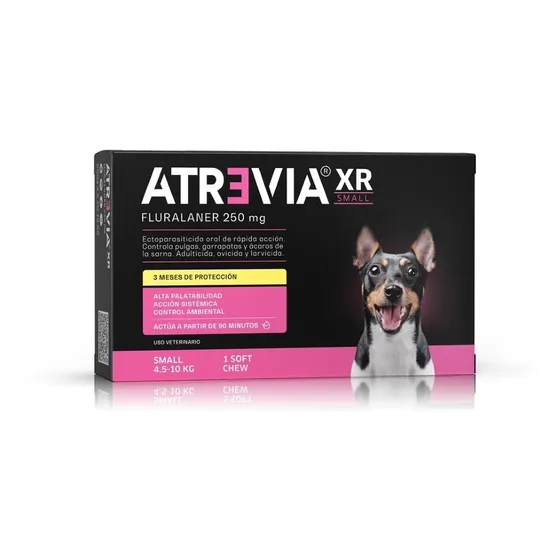 Antipulgas Atrevia Xr Small 250 Mg Para Perro De 4.5 A 10 Kg Petmédica