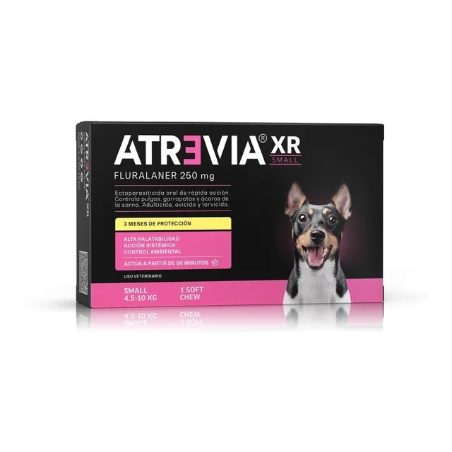 Antipulgas Atrevia Xr Small 250 Mg Para Perro de 4.5 A 10 Kg Petmédica
