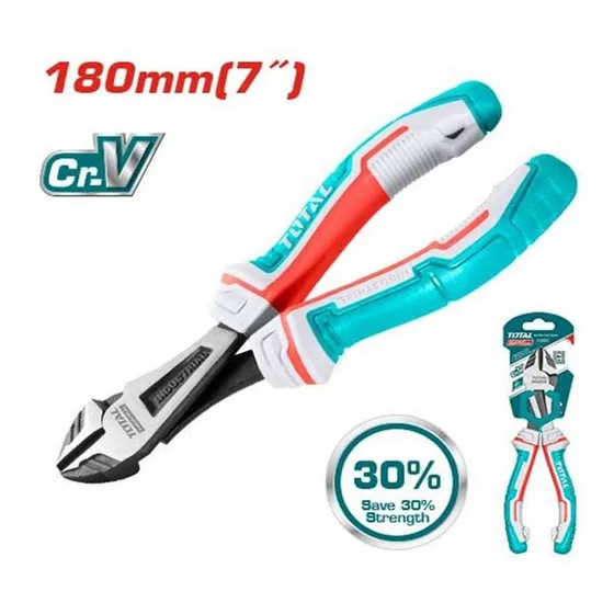 Pinza Alicate Corte Diagonal 180mm 7'' Total Industrial Heavy Duty