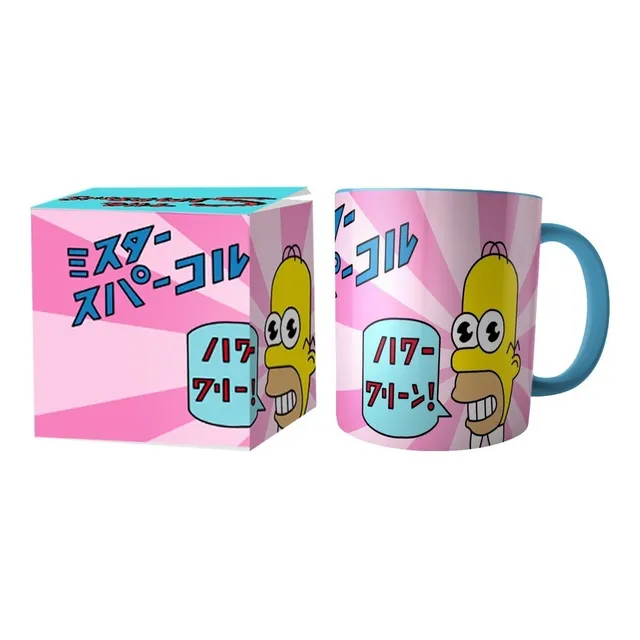 Taza Interior Color Azul De Homero Simpson Mr Chispa Azul