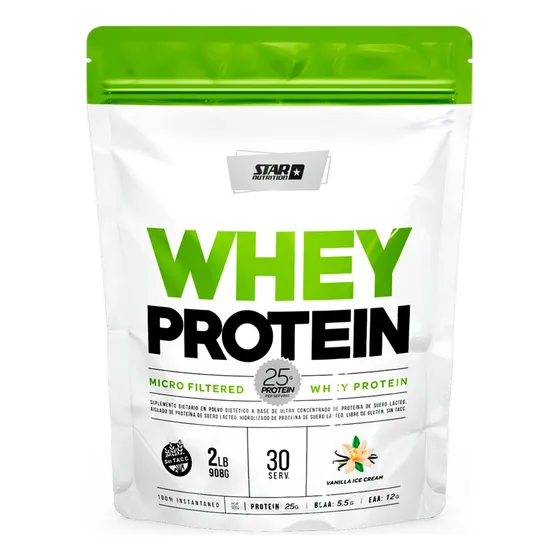 Star Nutrition Whey Protein Suplemento Vainilla X 908gr 3c